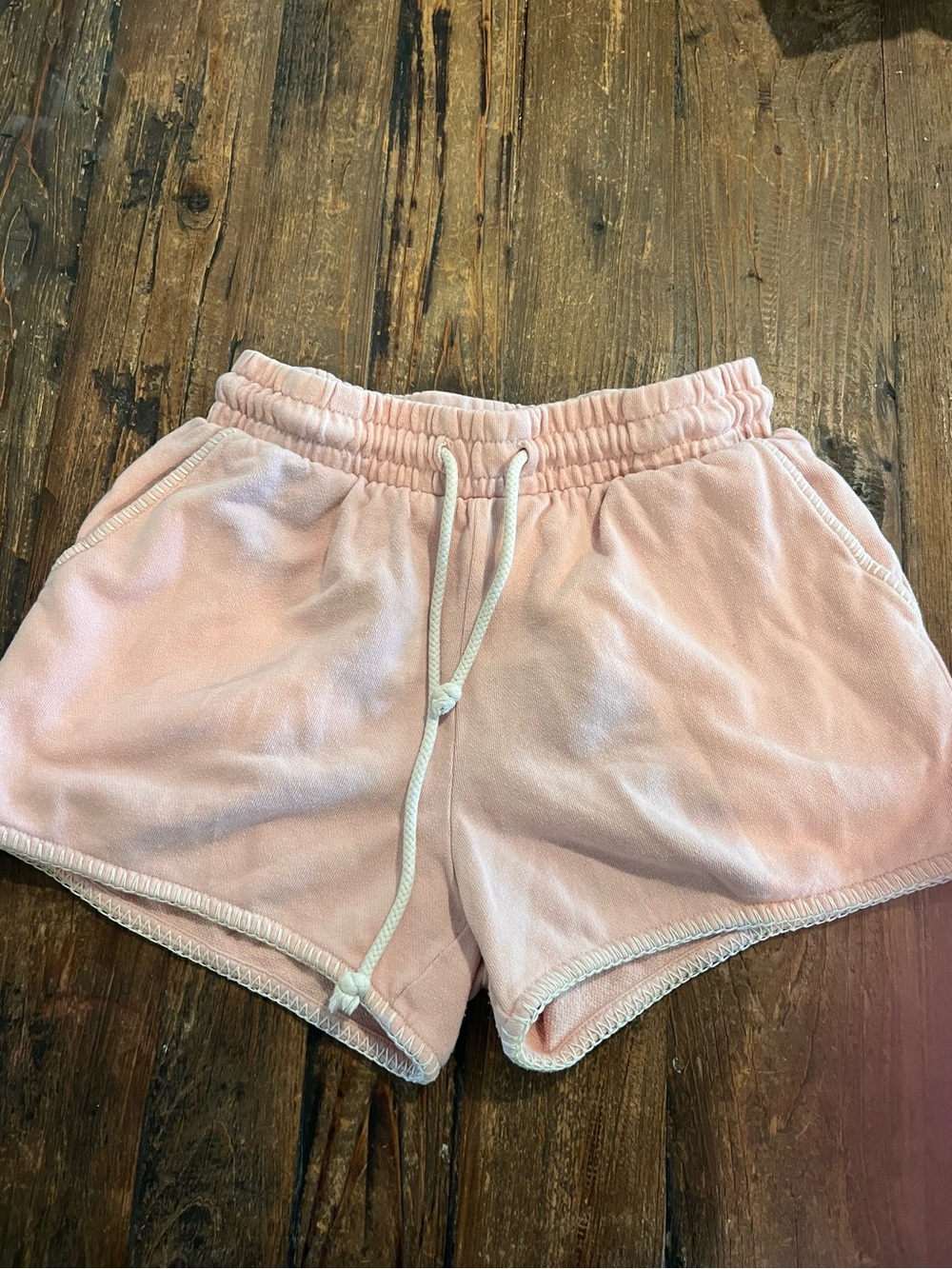 Z Supply Soft Pink Elastic Waist Drawstring Athletic Shorts